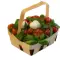 Assortiment de Tomates, Botte Basilic et Mozzarella