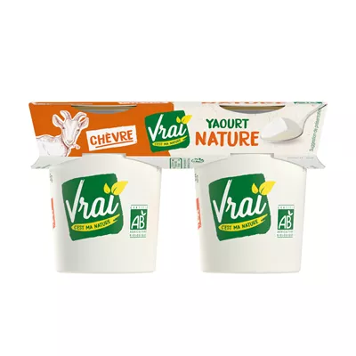 Bio : Yaourt Chèvre Nature - Vrai - photo1