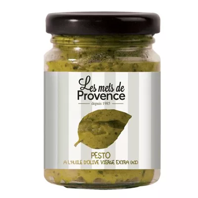 Pesto à l'Huile d'Olive Vierge Extra - Les Mets de Provence - Photo 1