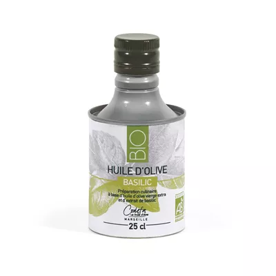 Bio : Huile d'Olive Extra Vierge au Basilic - Codefa - Photo 1