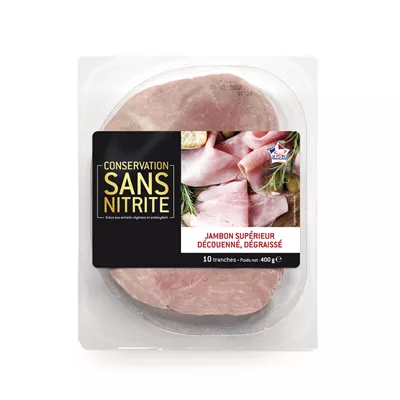 Jambon Cuit Supérieur Découenné, Dégraissé sans Nitrite - So'Ham - photo1