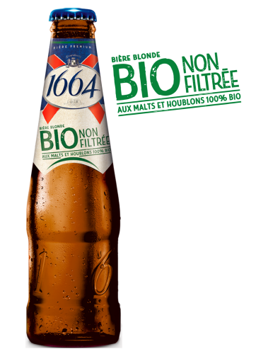 Bio : Bière Blonde Non Filtrée - 1664 - Photo 1